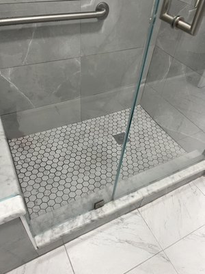 Shower, custom tile remodel