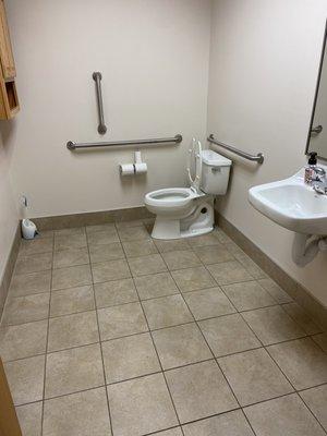 Toilet, sink, flooring cleaning.