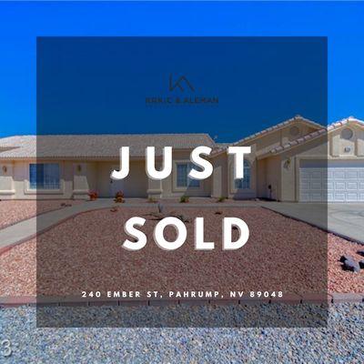 Just Sold by K&A Real Estate Group; Buyer Representation:  Pahrump, Nevada