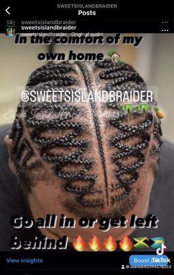 Braids done by sweets