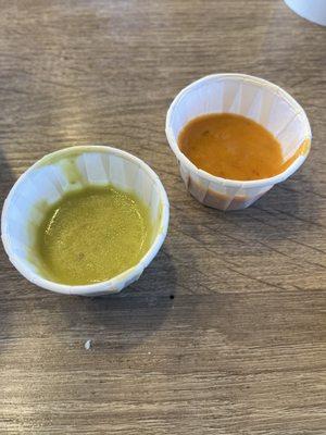 Free Salsa - Habanero (R) Verde (L)