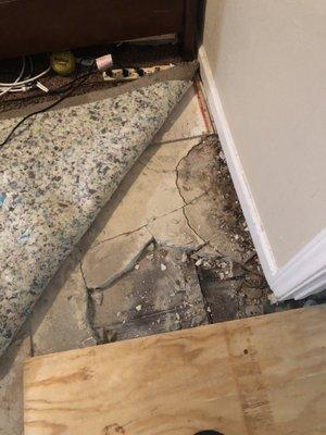 They did not fix anything else.  Said the board would work.  I pulled up the carpet to show it was unsafe and needed to be repaired