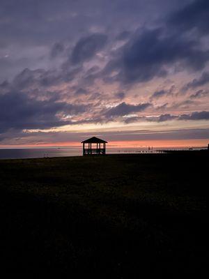 Pamlico Sound during a typical sunset.