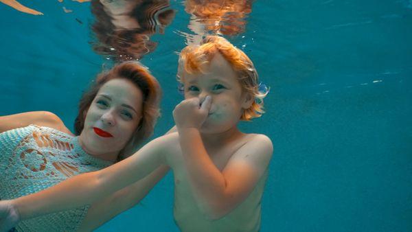 #Julia_Korolko with her son - American-Ukrainian actress and model, Boca Raton underwater Deluxe session.