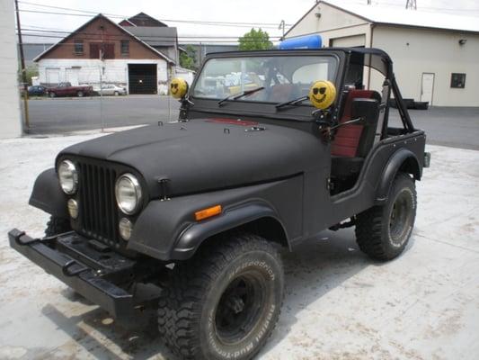 Entire Jeep wrangler sprayed with Ultimate Liner