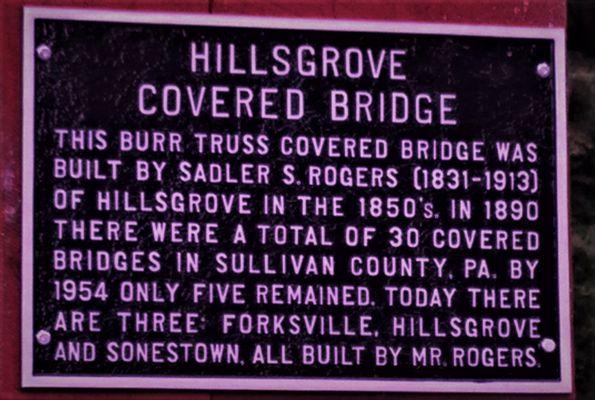 Hillsgrove Covered Bridge Marker