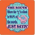 The South, Where the "g" is silent in 99.9% of the words. Just Sayin' shortsleeve t-shirt