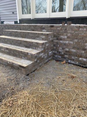 brick face  porch