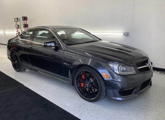 Micro scratch removal and then a 5-year ceramic coating on a Mercedes last week. Windows, wheels and paint were all coated.