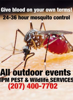 Weddings, family get -togethers, camp events, graduation parties mosquito free!