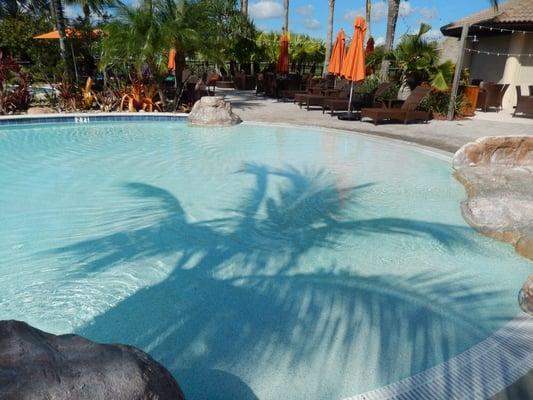 Tiki bar pool side.