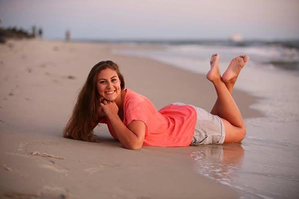 Senior photos on the beach