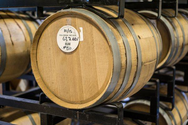 Used bourbon barrels, making our amber rum taste amazing!