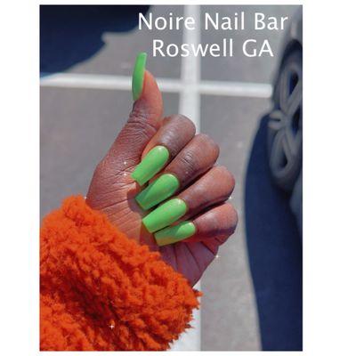 My nails from Noire Nail Bar Roswell GA that was able to take me as a walk in