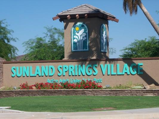 Welcome to Sunland Springs Village a 55+ Mesa Retirement Community