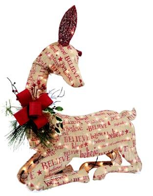 Burlap Reindeer for Christmas!