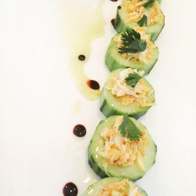 Crab Salad Stuffed Cucumbers