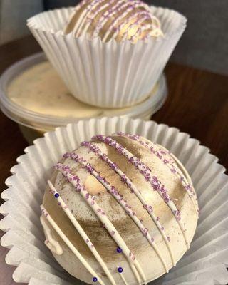 Ube Hot Cocoa Bombs