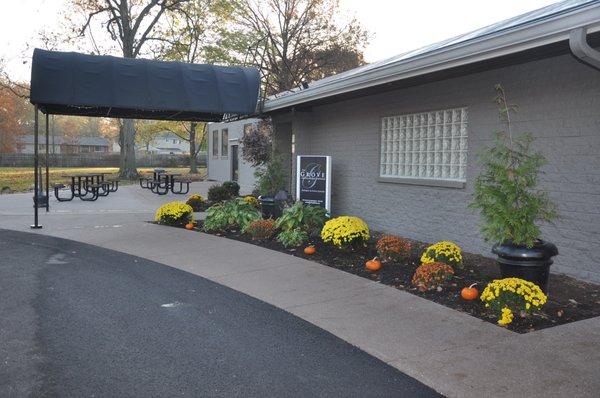 The Grove Event Center building and entrance - Perfect Venue!  Call to take a tour of the Venue today: 513.522.1155