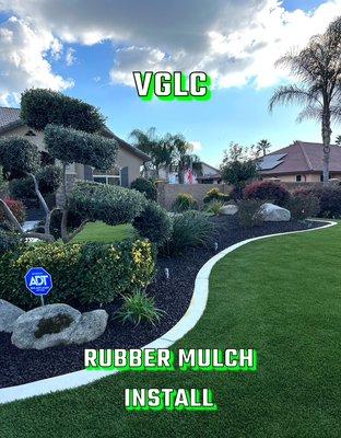 Rubber mulch installation for a great client of ours!