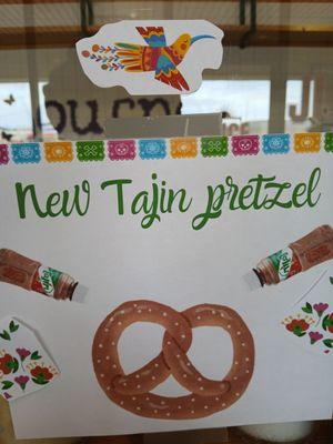 Menu, pretzel, ingredients, flyer