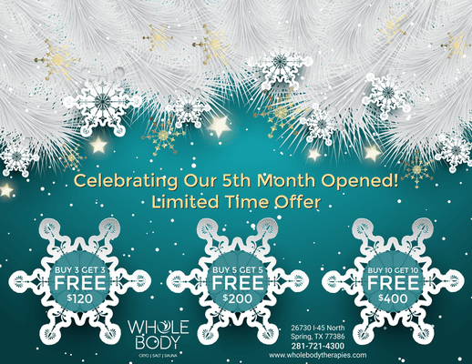 5th month Anniversary! Limited Time offers!