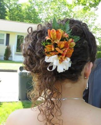 Alstroemeria hairpiece for prom!