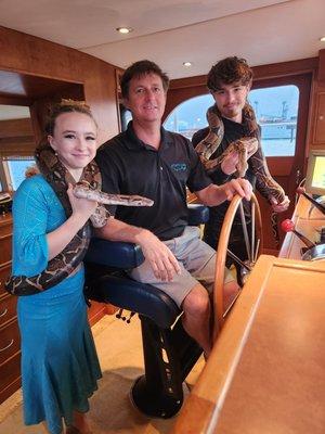 Snakes on a boat! Captain Ben approves.