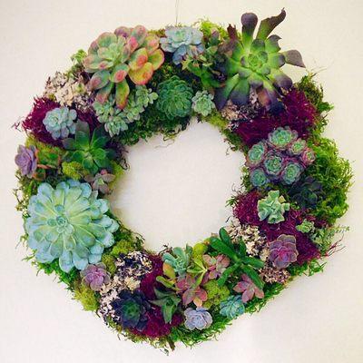 Succulent wreath love