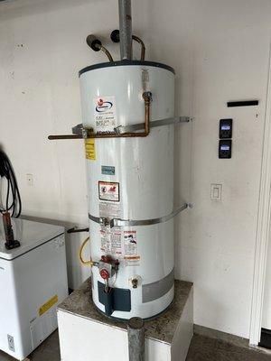 Before tankless water heater install.