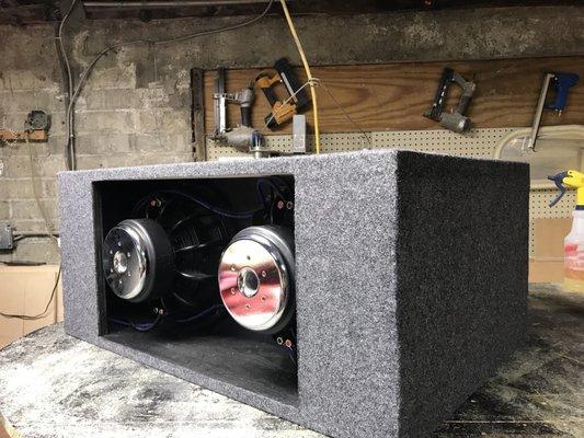 ML-Transflex enclosure for  (2) DC Audio Lv2 12's D4's 2.45 ft^3 Net volume Tuned to 33hz