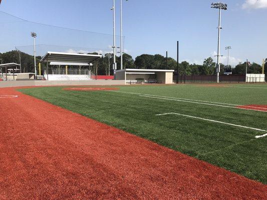 Beautiful turf baseball field