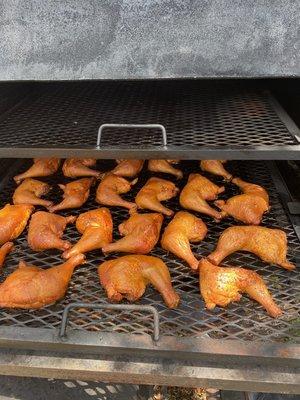 This is a new small family own BBQ stand. We are usually at 4529 Be right road, but we always take delivery and catered orders.