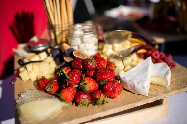 Cocktail meat and cheese platter