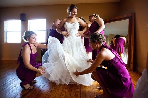 really great room where the bride gets ready