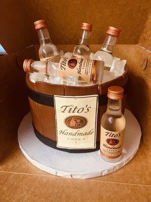 Tito's themed cake