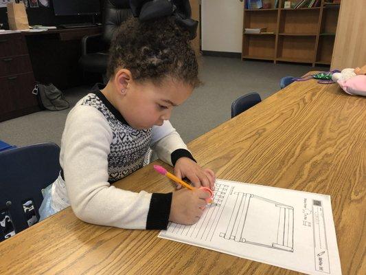 learning her letters!