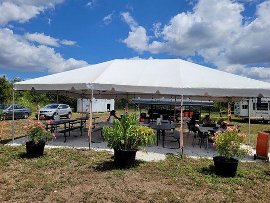 Outdoor dining area