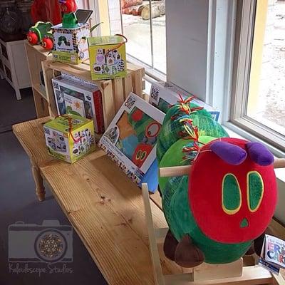 A good selection of "Very Hungry Caterpillar" gifts.