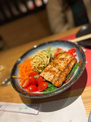 46. spicy salmon teriyaki soba