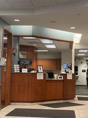 Reception desk at Comprehensive Eye Care