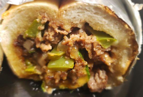 Delicious Philly cheesesteak