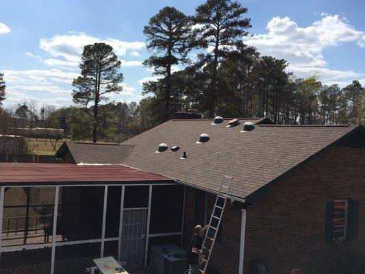 Reroof in Lumberton.