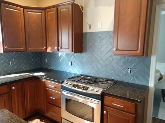 Kitchen backsplash,tile work