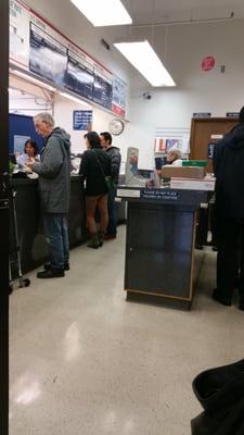 Long lines at all of the post offices, prepare to wait.