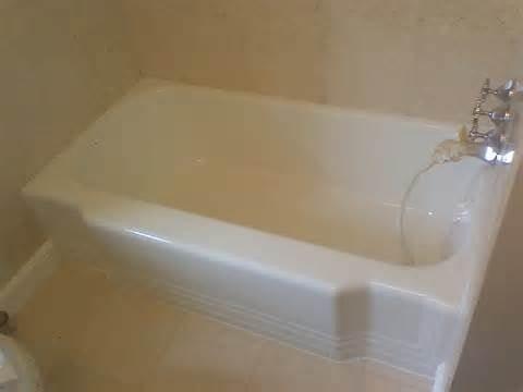 Porcelain tub reglazed