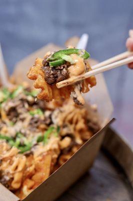 Bulgogi Waffle Fries Food IG: @nomswithsabs