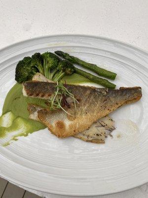 Grilled branzino