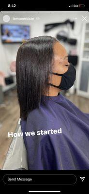 How it started...hair by Sunni