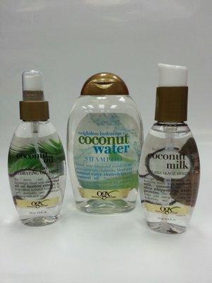 OGX Coconut Water, Coconut milk serum, Coconut milk mist